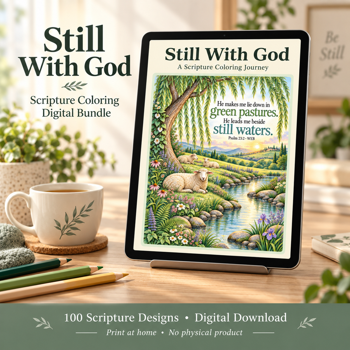 Still With God | Scripture Coloring Digital Bundle